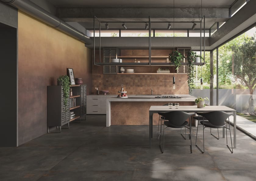 ALCHEMY MAGNET by Ceramiche Caesar - Pavimento/rivestimento in gres porcellanato effetto metallo - 4