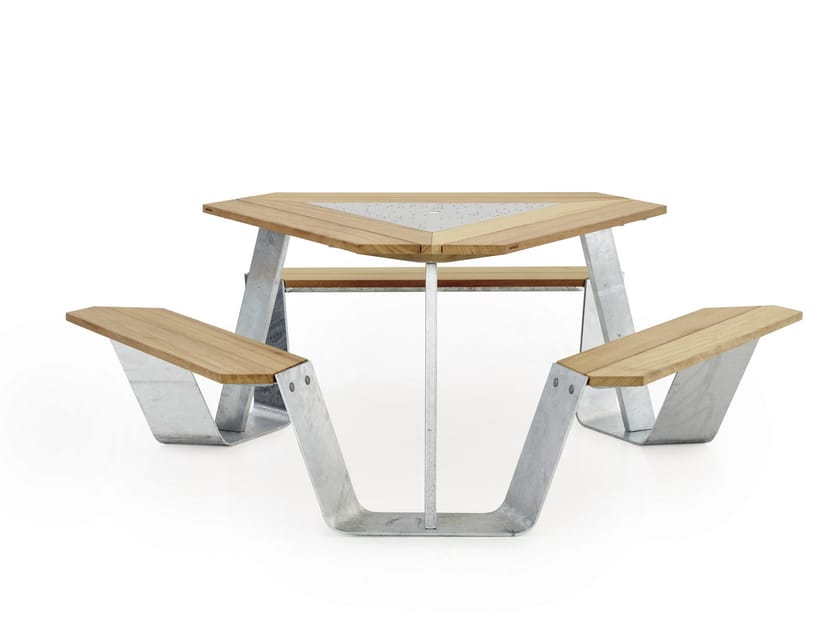 ANKER Galvanized steel picnic table By Extremis