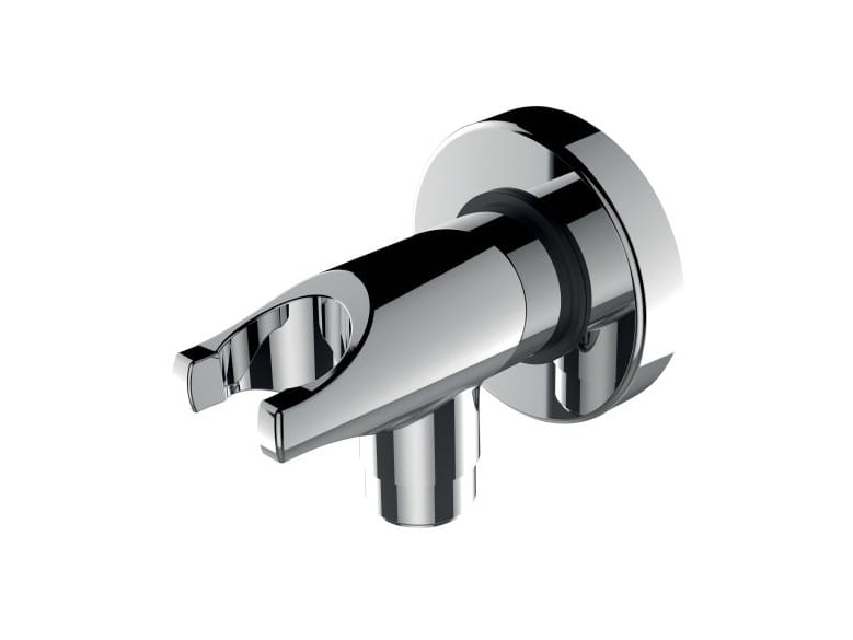 Support pour douchette en laiton avec coude d'alimentation murale APICE by Bossini