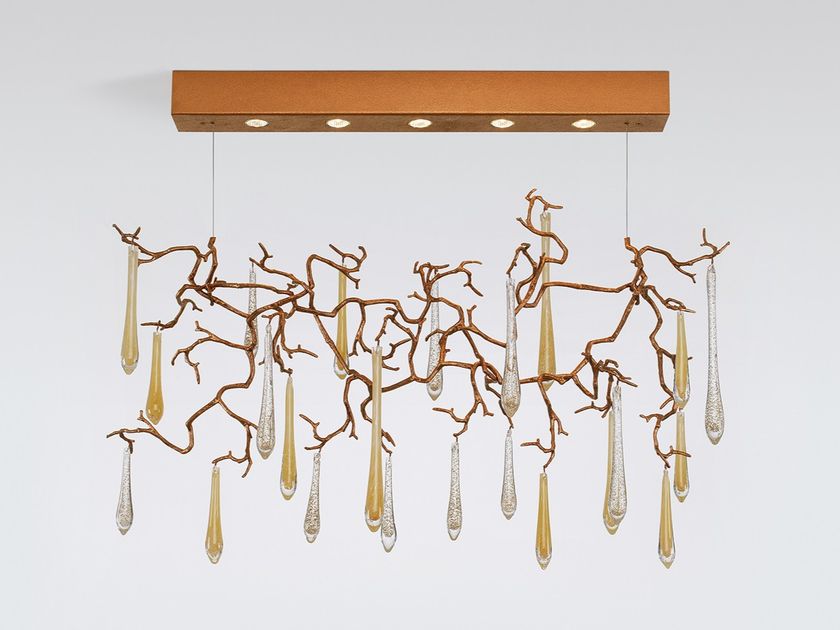 AQUA MANTLE Halogen bronze pendant lamp By Serip