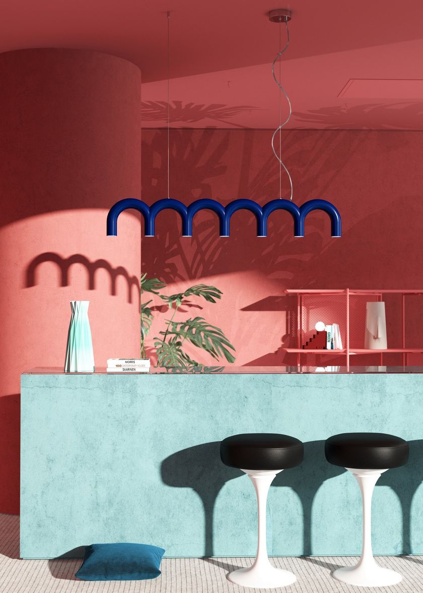 ARCH BLUE Pendant lamp By OBLURE | design Johan Lindstén, Markus Johansson