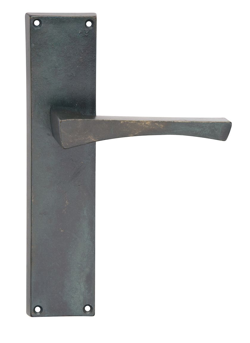 Pare de grandes pognées de porte en bronze