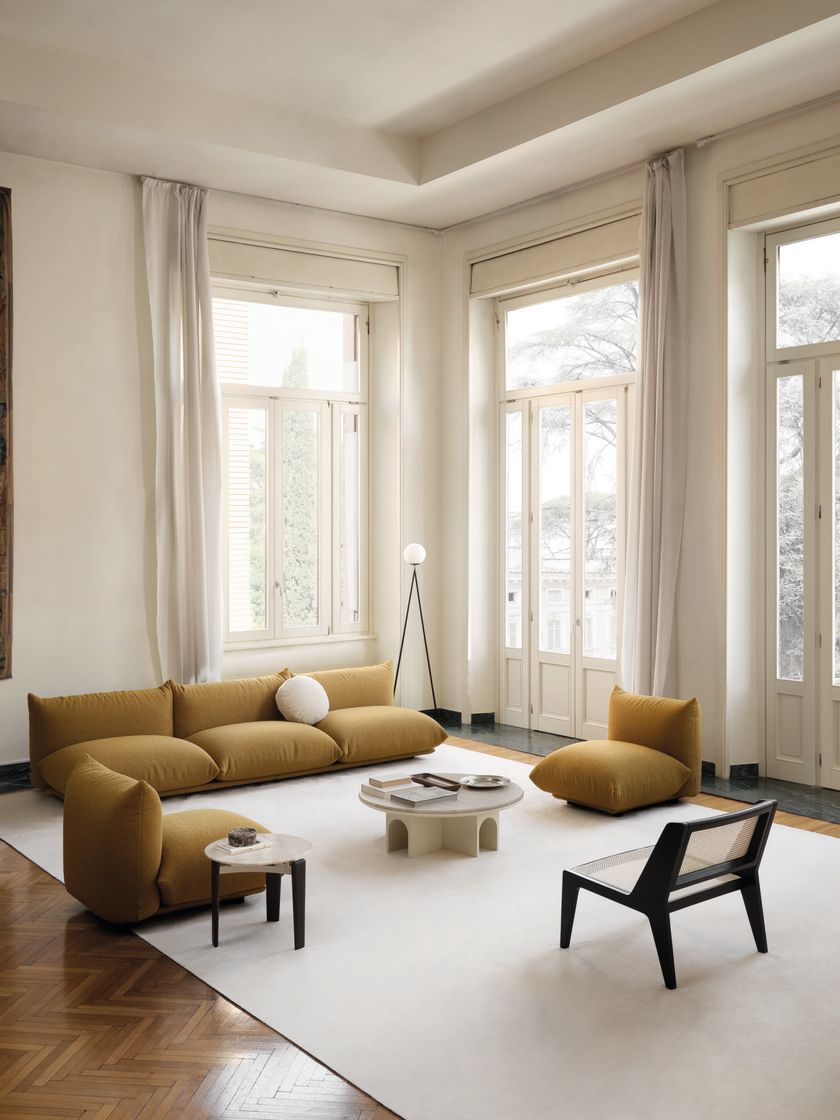MARENCO Sofa with removable cover without armrests By arflex