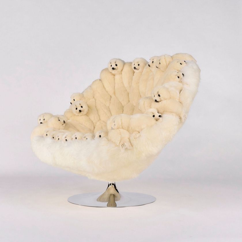 WHITE LOVE Polyester armchair By APCOLLECTION