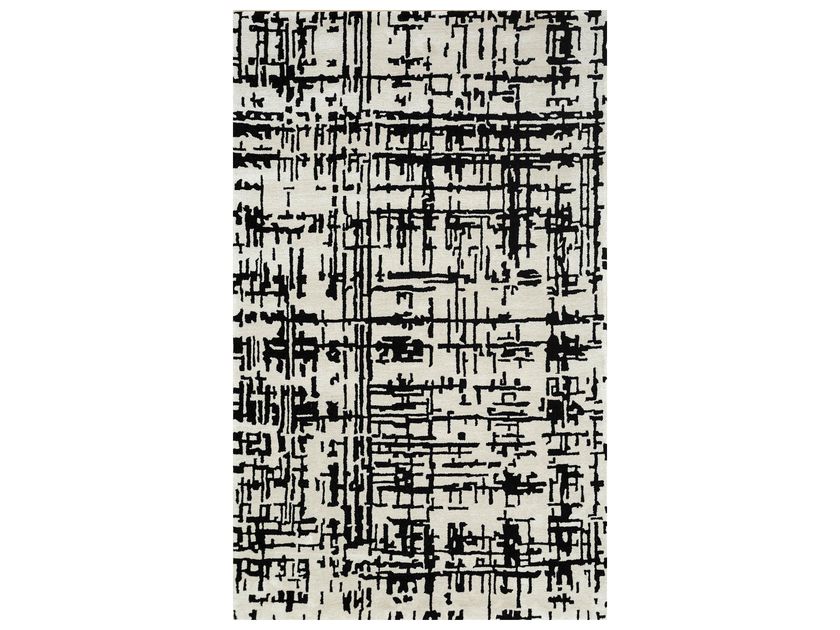 BAROQUE TAQ-266 White/Ebony Rectangular handmade rug By Jaipur Rugs