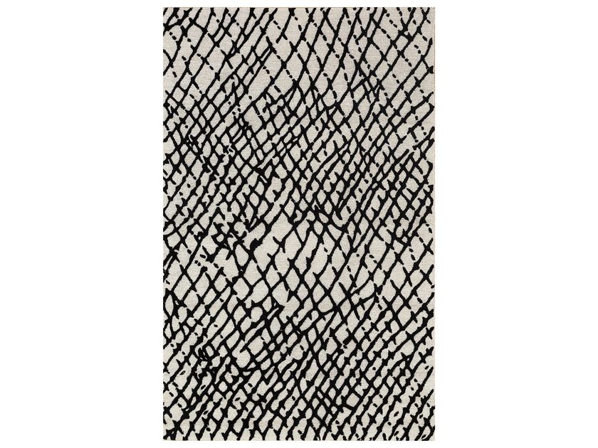 BAROQUE TAQ-275 White/Ebony Rectangular handmade rug By Jaipur Rugs