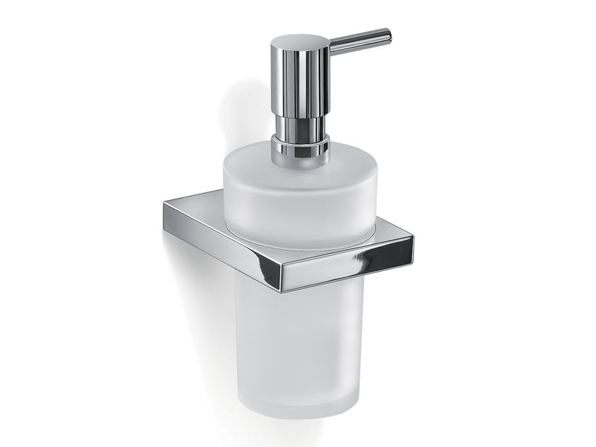 Dispenser Sapone Gedy G-athena 44811300200 - Cromo, Vetro E Acciaio, Fissaggio A Parete