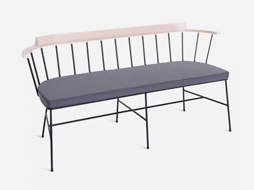 Powder coated steel Indoor benches with Fire Retardant Padding