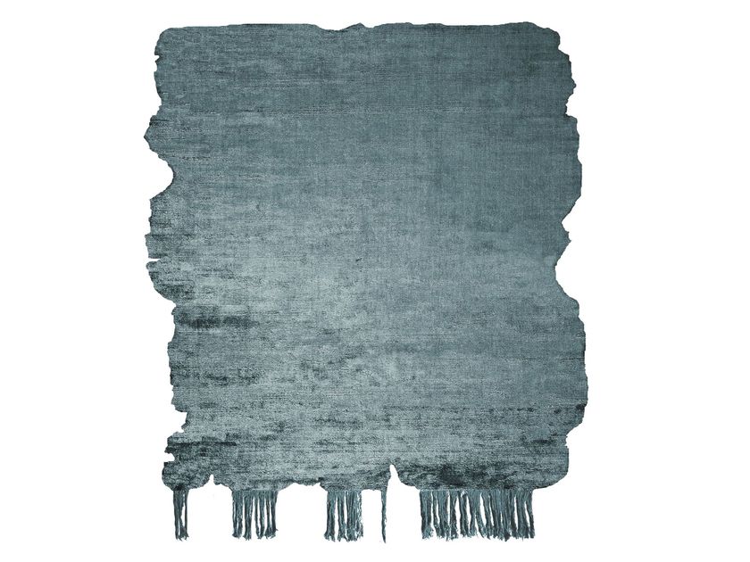 Handmade rug BJORKLOVEN SILVER COBALT Frozen Cut (Solid) Collection By ...