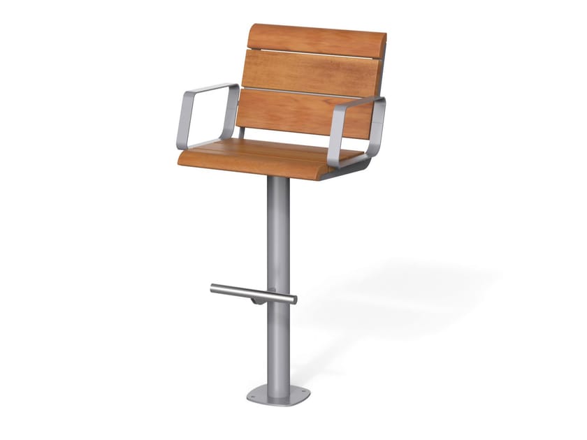 Steel and wood outdoor chair BREAK TIME SW75 Break Time I Collection By