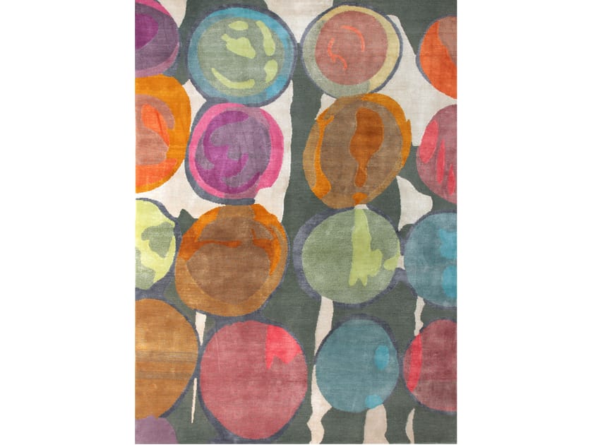 Handmade New Zealand wool and silk rug BUTTERSCOTCH Color Collection By