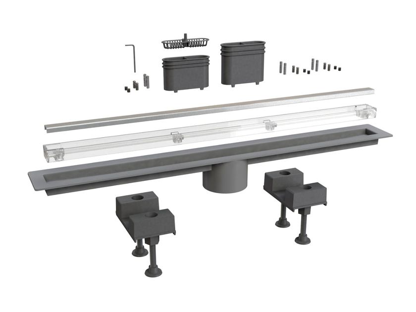 CANALISSIMA – CENTRAL DRAIN 6895MX70S Rigole de douche en acier ...