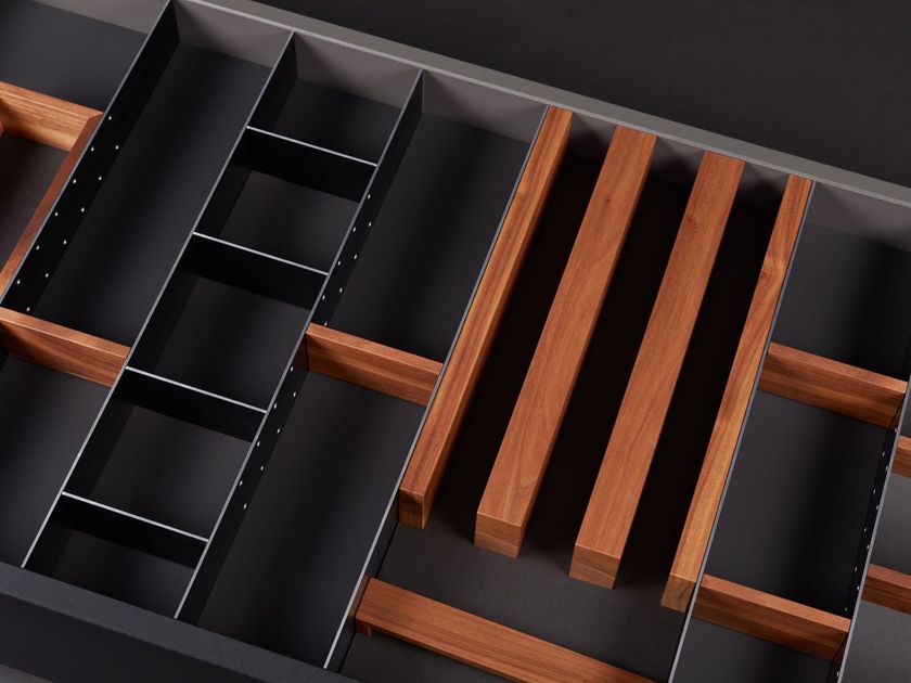 BOX 100+ Küchenschubladen-Organizer aus Aluminium und Holz By Cap
