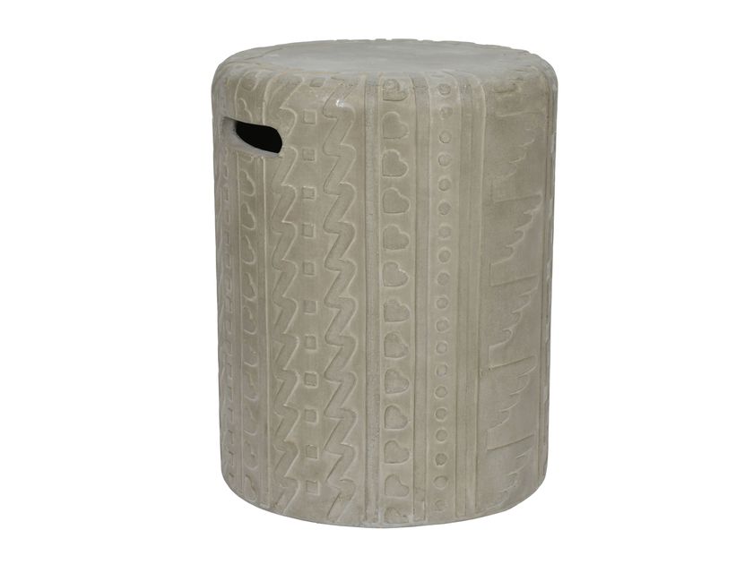 SPACE PRIMITIVE 2 Low fiber cement garden stool By cbdesign