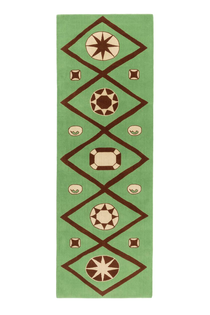 JEWELLED LATTICE RUNNER  by cc-tapis - Tappeto a motivi fatto a mano in lana - 3