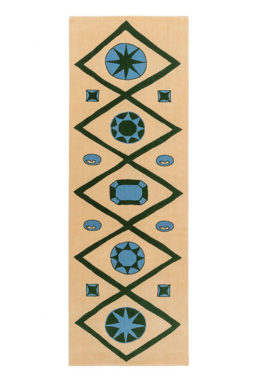 JEWELLED LATTICE RUNNER  by cc-tapis - Tappeto a motivi fatto a mano in lana - 5