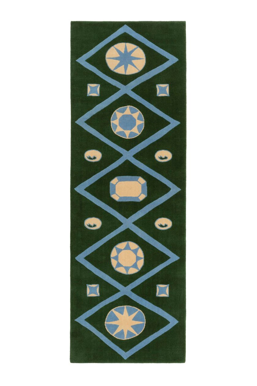 JEWELLED LATTICE RUNNER  by cc-tapis - Tappeto a motivi fatto a mano in lana - 6