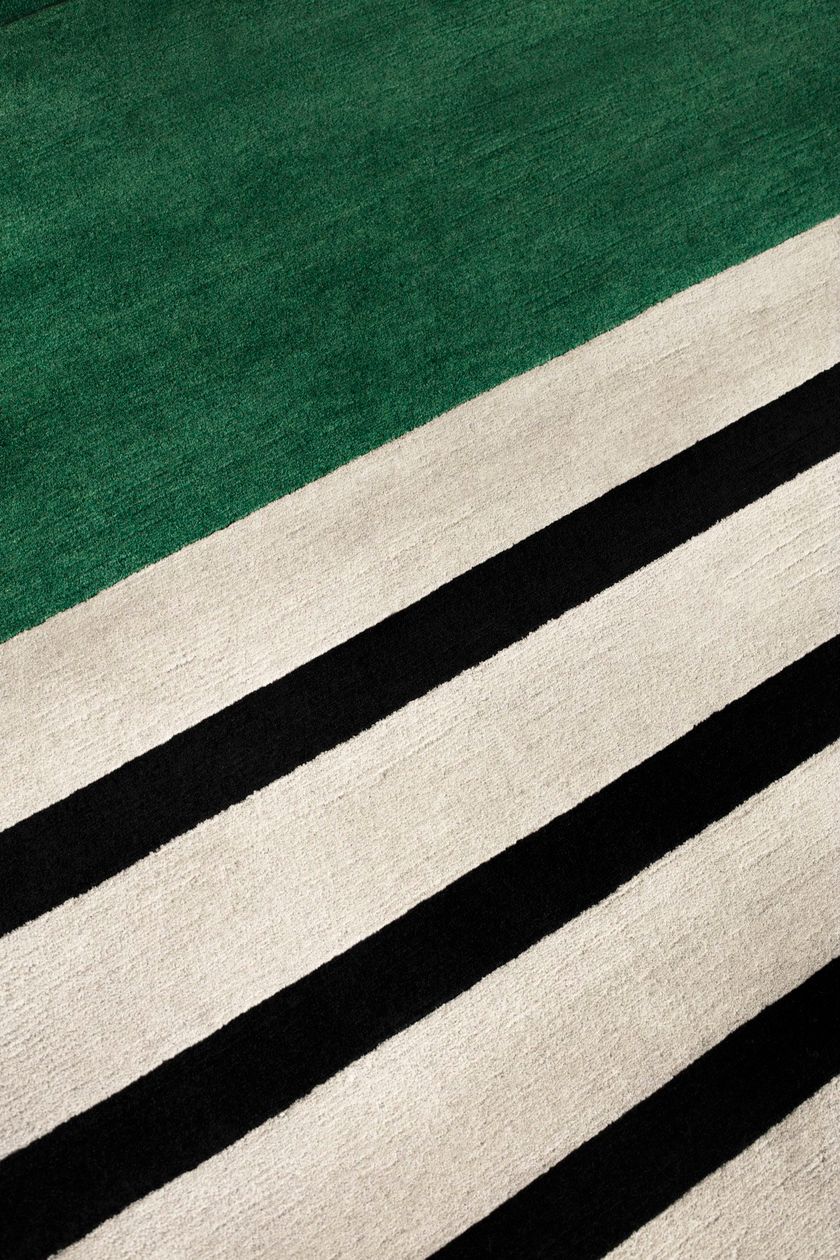 LES ARCS NOIR GRIS by cc-tapis - Tappeto fatto a mano in lana - 3