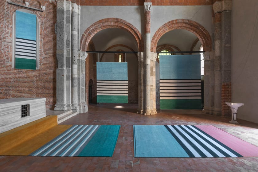 LES ARCS NOIR BLANC by cc-tapis - Tappeto fatto a mano in lana - 13