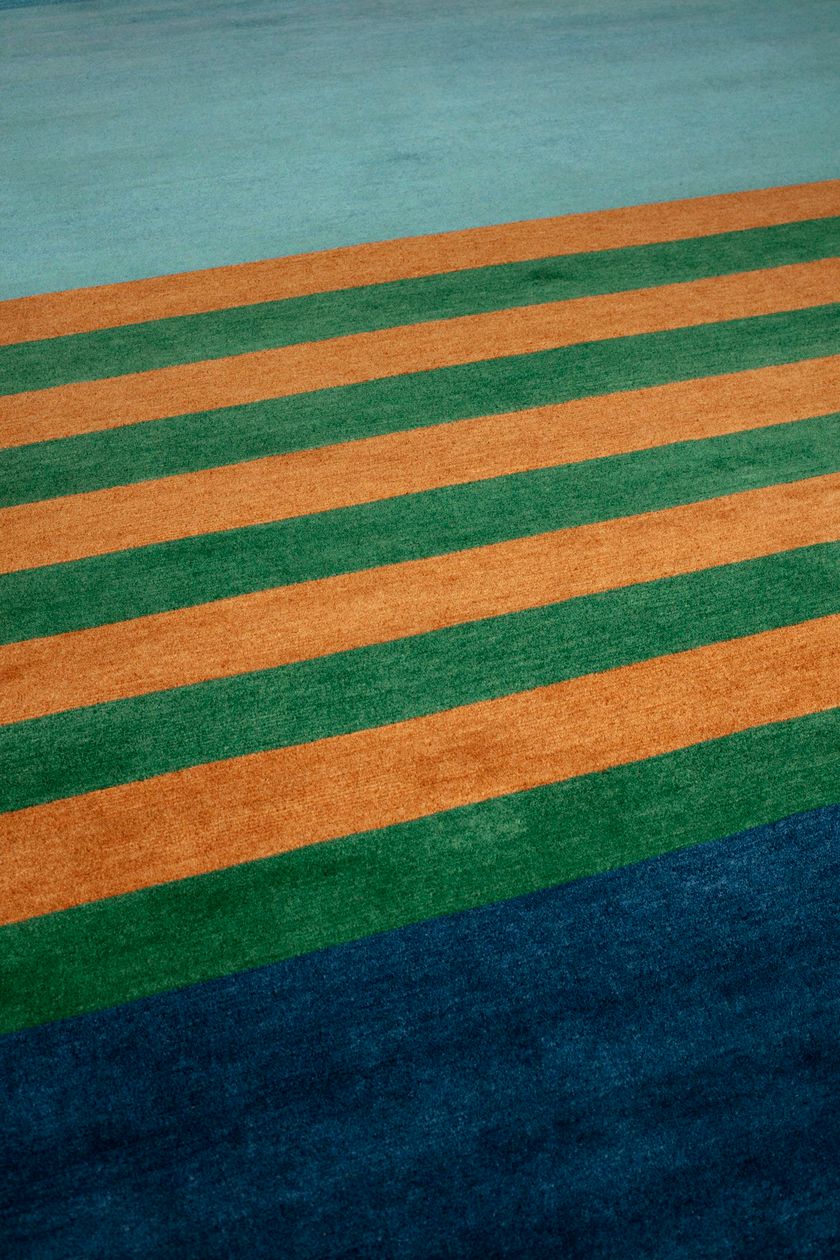 LES ARCS VERT ABRICOT by cc-tapis - Tappeto fatto a mano in lana - 3