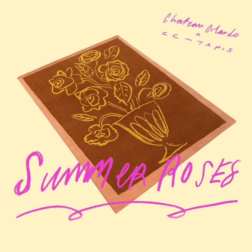 SUMMER ROSES by cc-tapis - Tappeto a fiori fatto a mano in lana - 5