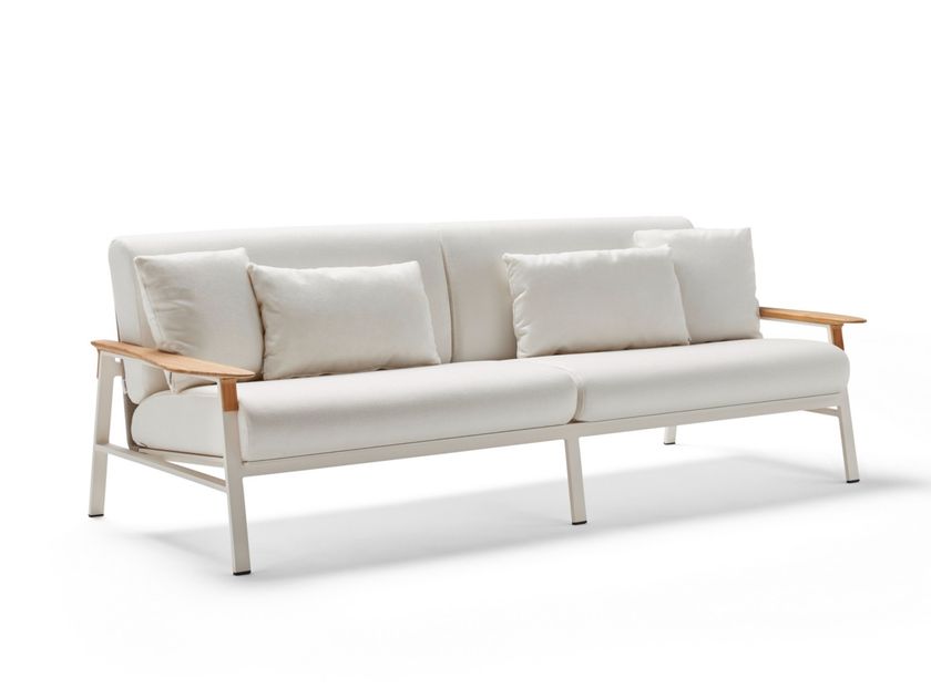 View of CITY | 3 seater garden sofa By POINT design Christophe Pillet