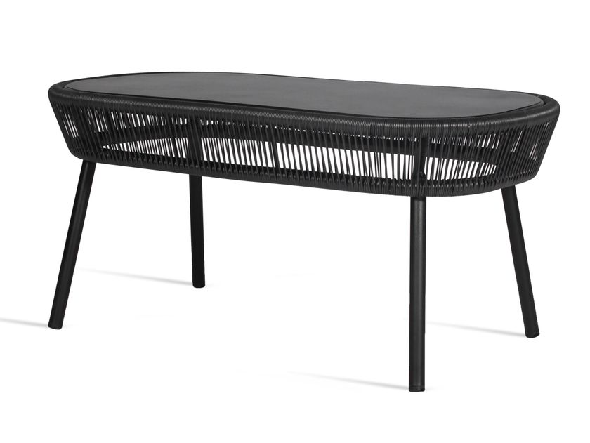 LOOP Oval polyethylene fibre garden side table By Vincent Sheppard