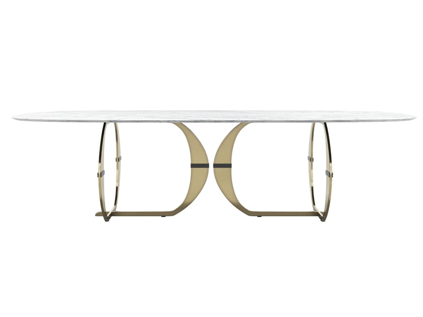 CONVIVIO by Capital Collection - Tavolo ovale da pranzo in marmo - 5