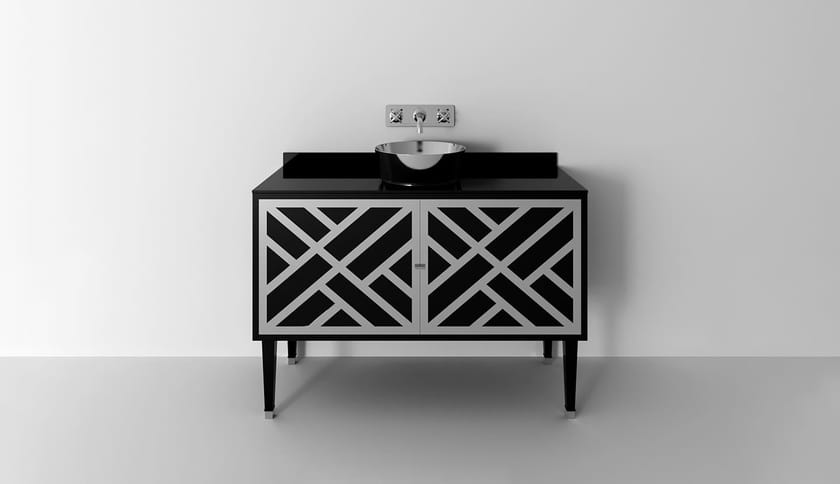 CORA 2A by Park Avenue - Mobile lavabo da terra singolo in legno con ante - 4