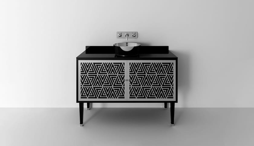 CORA 2A by Park Avenue - Mobile lavabo da terra singolo in legno con ante - 3