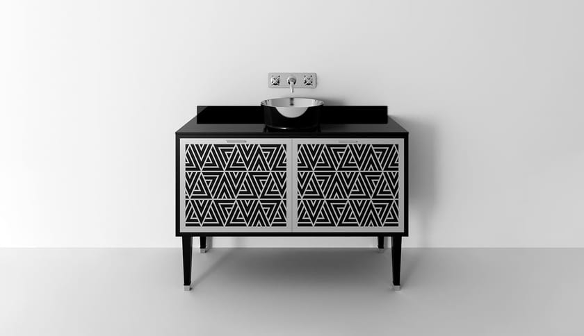 CORA 2A by Park Avenue - Mobile lavabo singolo in legno con cassetti - 3