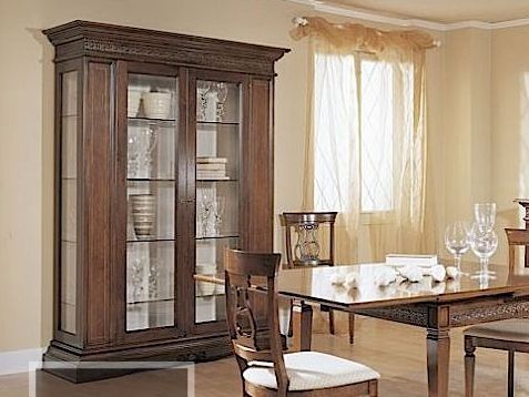 Vitrine baroque en bois doré Barville