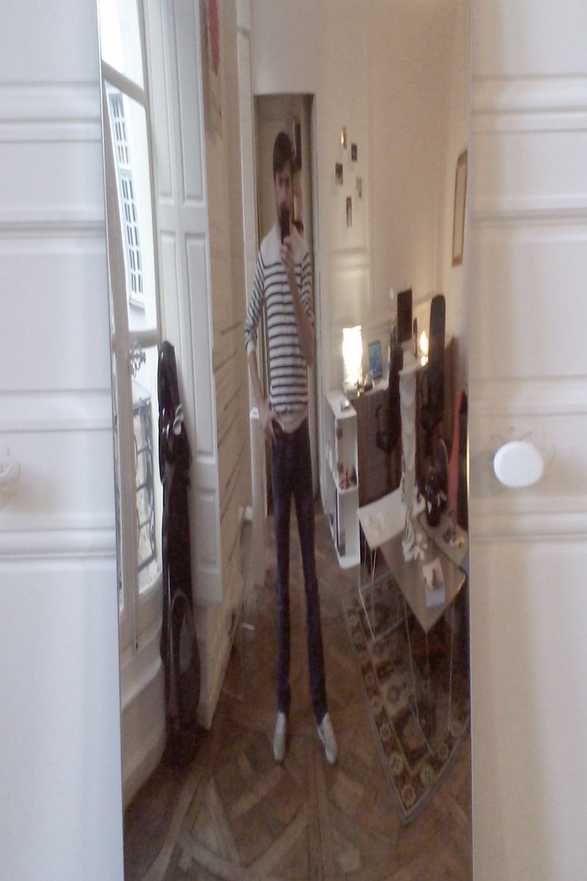 DISTORTING MIRROR 200x45 by VIDAME EDITIONS - Specchio rettangolare da parete per ingresso - 12