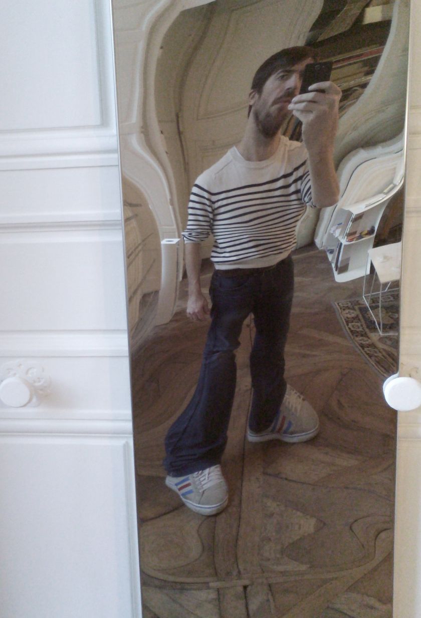 DISTORTING MIRROR 200x45 by VIDAME EDITIONS - Specchio rettangolare da parete per ingresso - 10