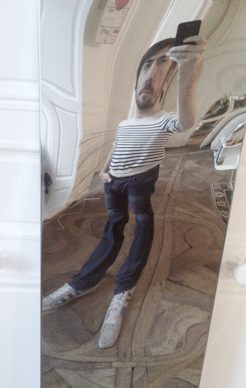 DISTORTING MIRROR 200x45 by VIDAME EDITIONS - Specchio rettangolare da parete per ingresso - 9