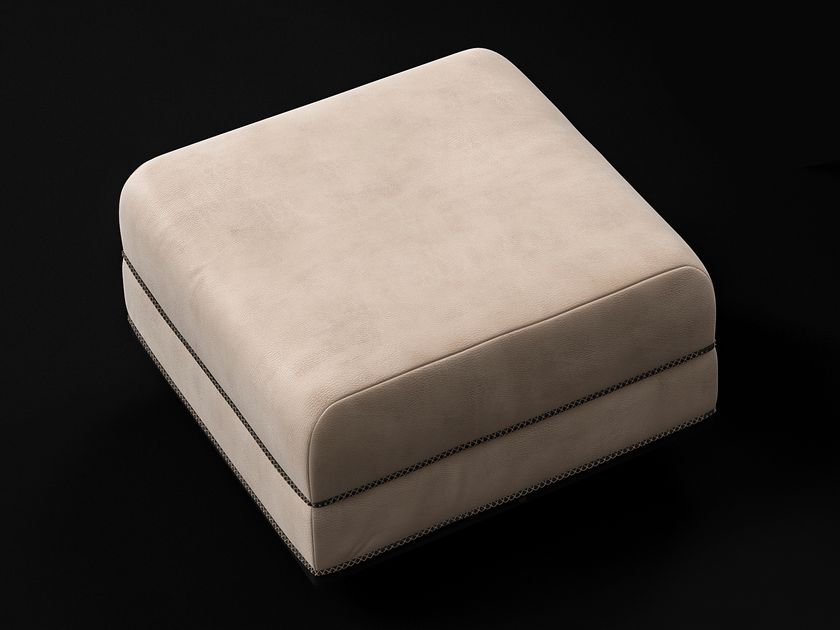 DRAGONFLY Pouf quadrato in pelle By CPRN HOMOOD | design Lucia Ippolito