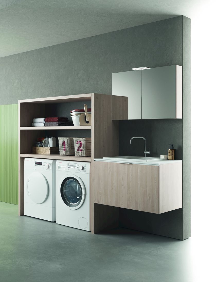 Mobile lavanderia componibile DROP - COMPOSIZIONE D16 Collezione Drop ...