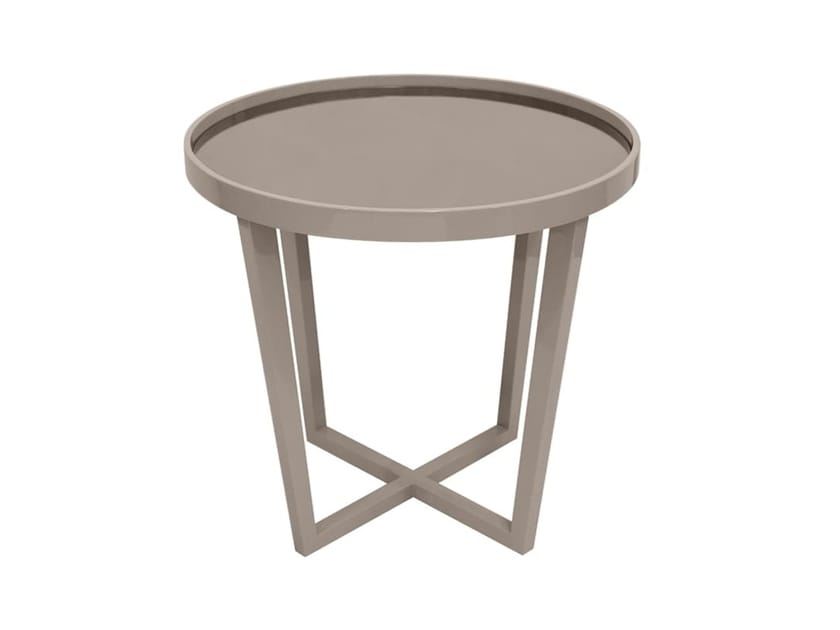 Lacquered round wooden coffee table DURBAN I Durban Collection By FRATO