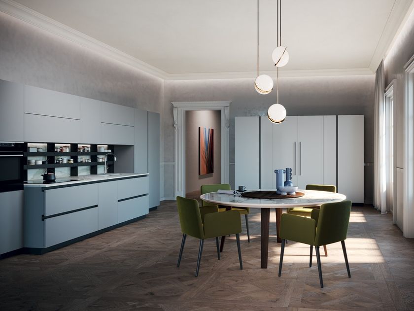 Linear kitchen without handles EGO LINE 02 By Febal Casa