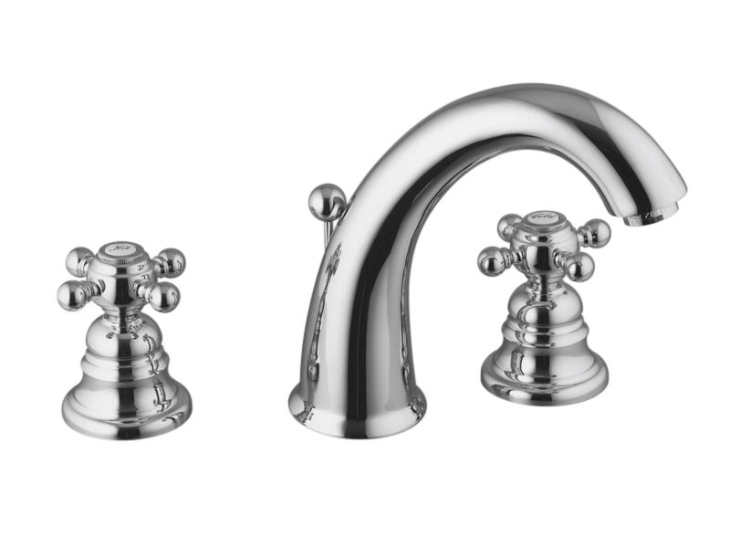 Rubinetto Bagno 3 Fori Oro Spazzolato Hoimpro - Design A Cascata Con Scarico Pop-Up Incluso