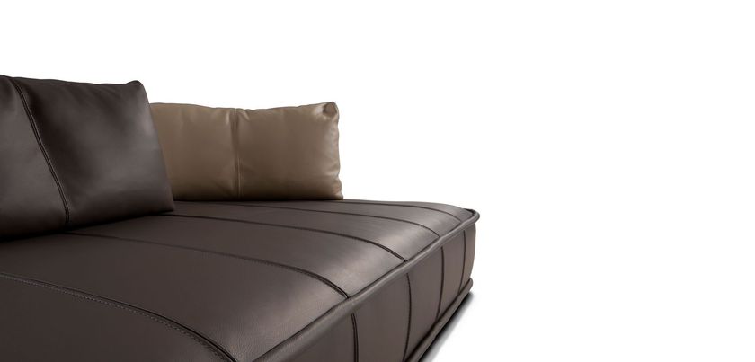 canapé cuir 3 places blanc Roche Bobois