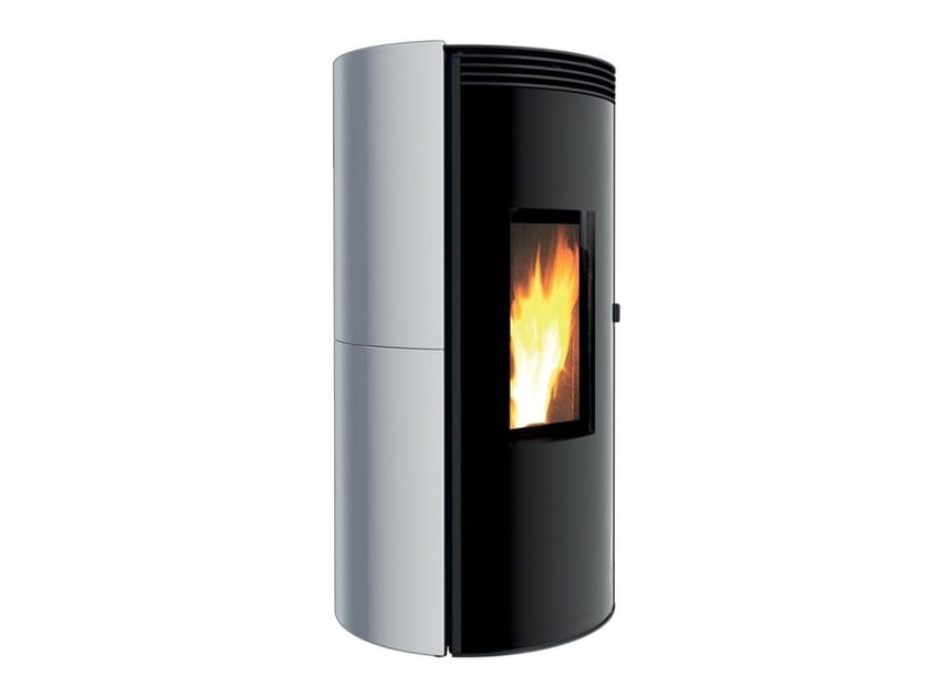 ETHICA EVO by CAMINETTI MONTEGRAPPA - Stufa a pellet in acciaio a parete per riscaldamento aria - 2