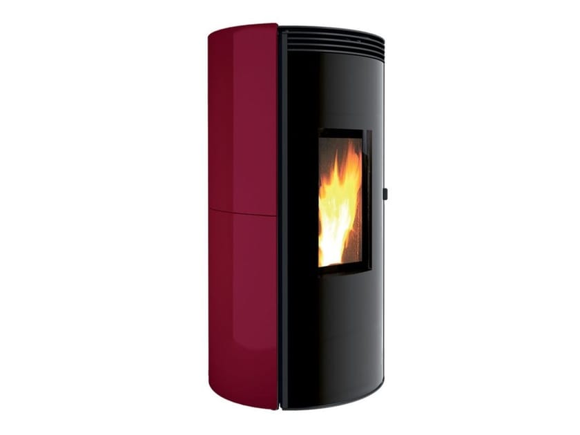 ETHICA EVO by CAMINETTI MONTEGRAPPA - Stufa a pellet in acciaio a parete per riscaldamento aria - 3
