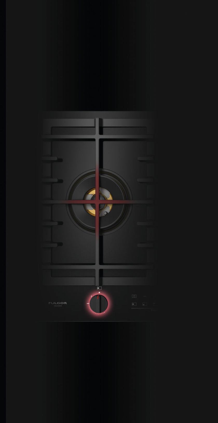 FCLH 755 G T WK BK Hob Gas builtin glass ceramic hob By Fulgor Milano