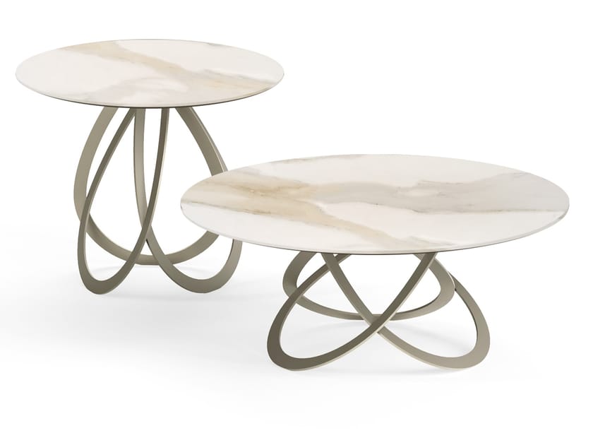 FEBE LOW Ceramic coffee table Round ceramic coffee table By EFORMA