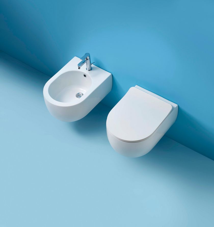 Wc compatto sospeso in ceramica FLO 3115 Collezione Flo By Kerasan ...