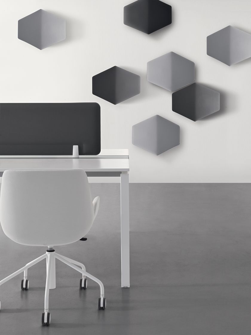 FRONTAL PANELS&SCREENS Sound absorbing polyester fibre desktop ...