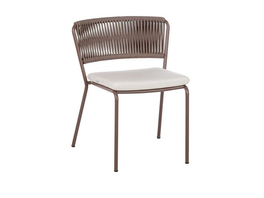 WEAVE Stackable rope garden chair with integrated cushion By POINT ...