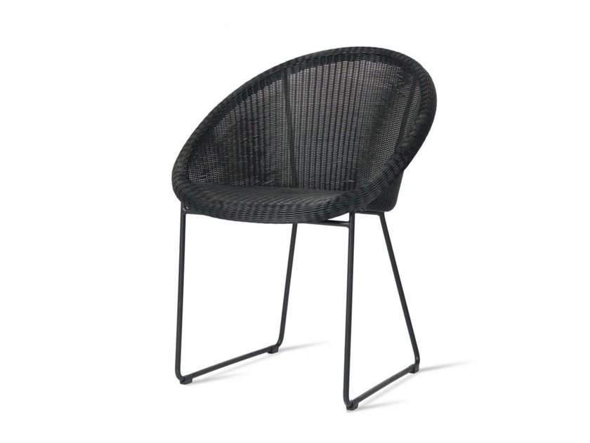 GIPSY Sled base wicker garden chair with armrests By Vincent Sheppard