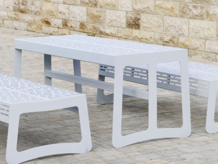 CHALIDOR 200 Rectangular stainless steel table for public areas By ...